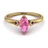 Marquise Pink Moissanite Geometrical Engagement Ring - Reese No. 813